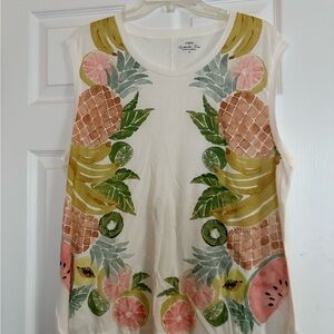 J. Crew Tropical Print Tank Top - Yellow and Green